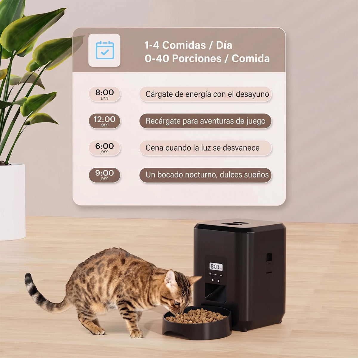AmorDulco Comedero Automático WiFi para Mascotas