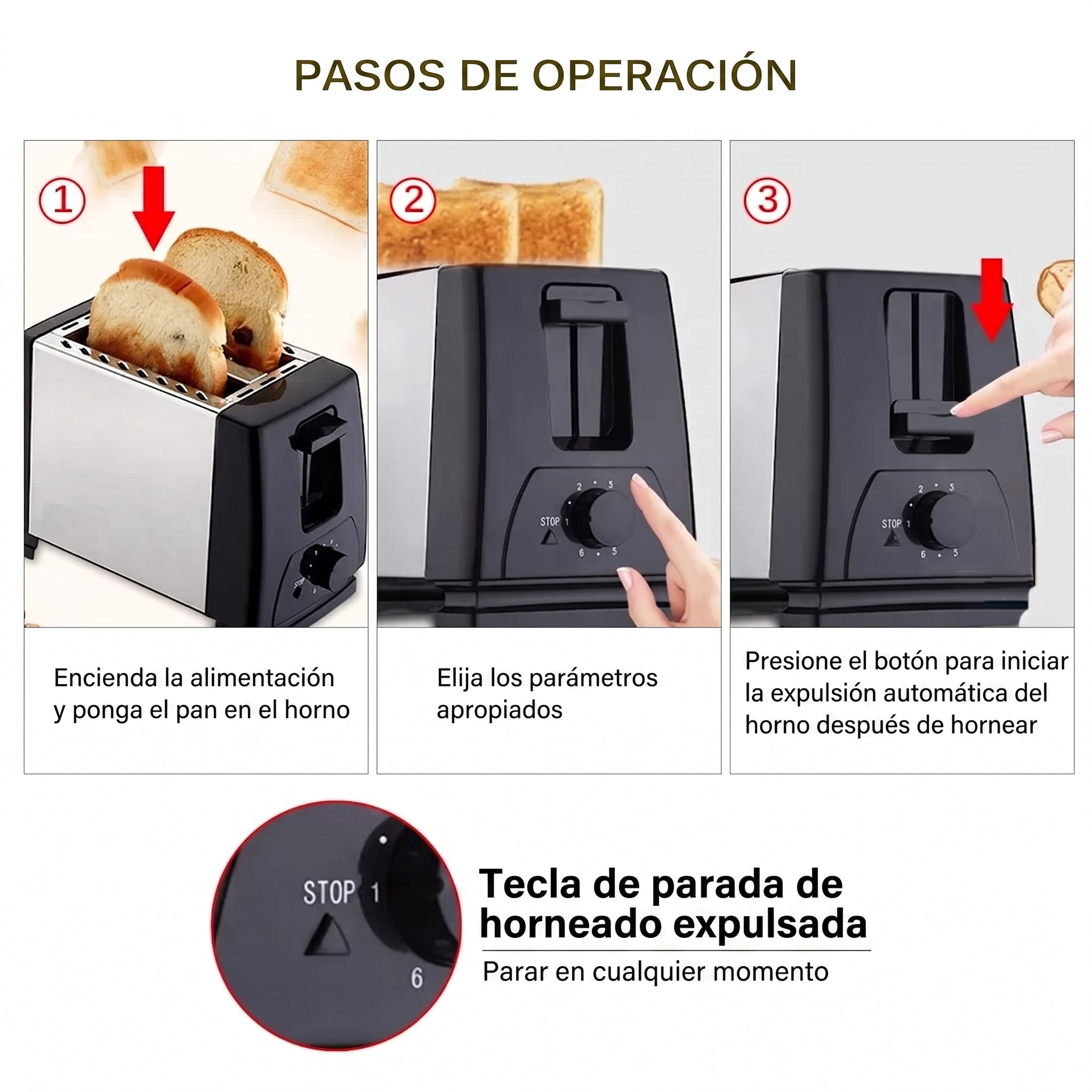 Bitáscala Tostadora de Pan de Acero Inoxidable de Precisión