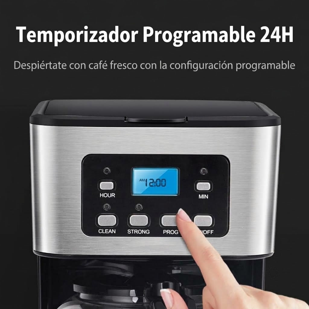 CatyFond Cafetera de Goteo Programable 1.5L