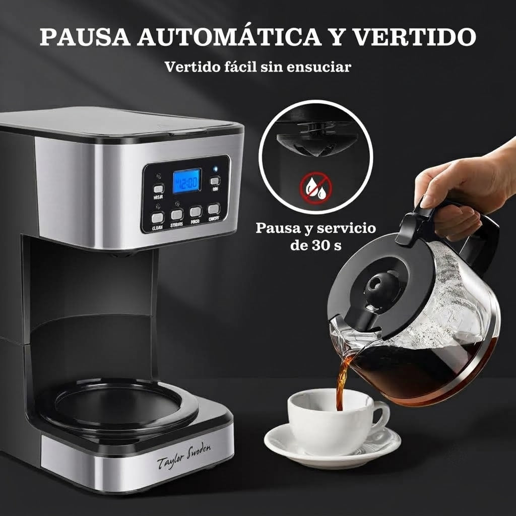 CatyFond Cafetera de Goteo Programable 1.5L
