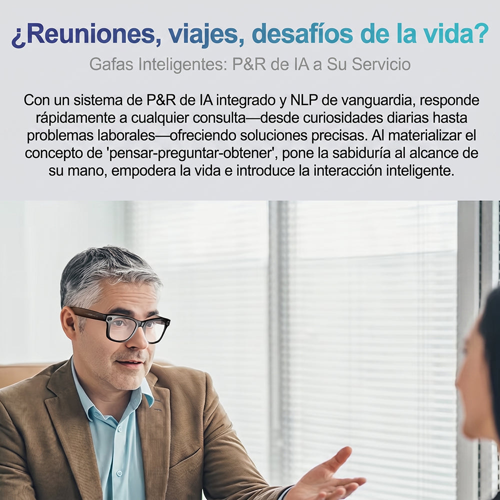 Claviblez Gafas Inteligentes con IA y Cámara Integrada