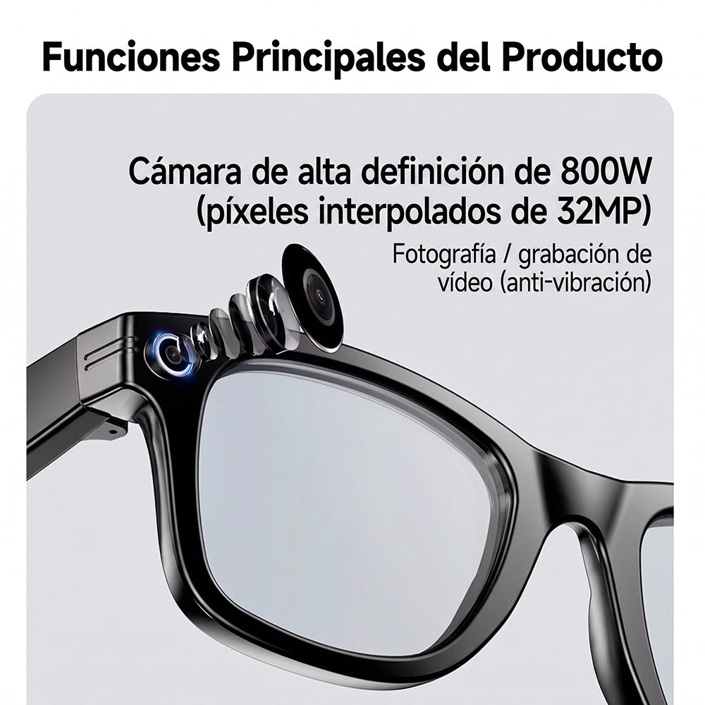 Claviblez Gafas Inteligentes con IA y Cámara Integrada