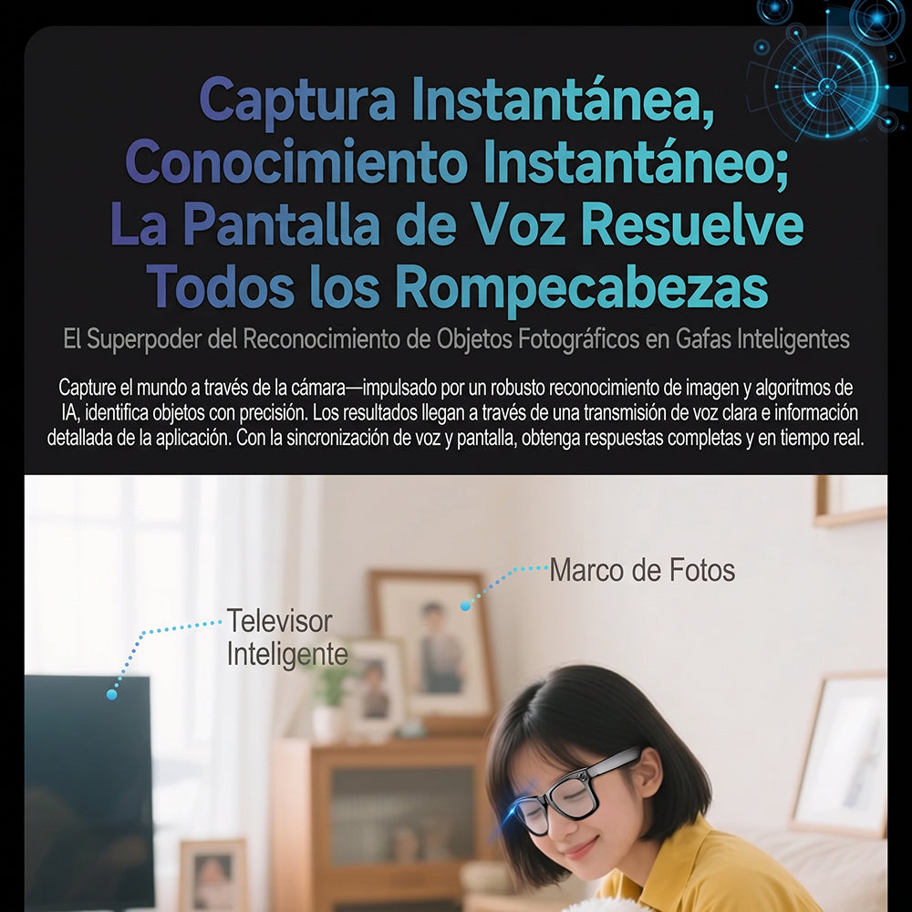 Claviblez Gafas Inteligentes con IA y Cámara Integrada