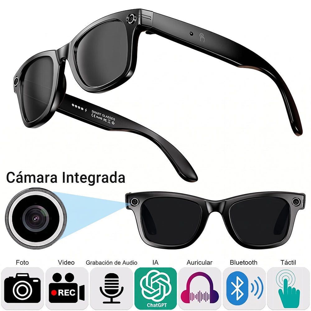 Claviblez Gafas Inteligentes con IA y Cámara Integrada