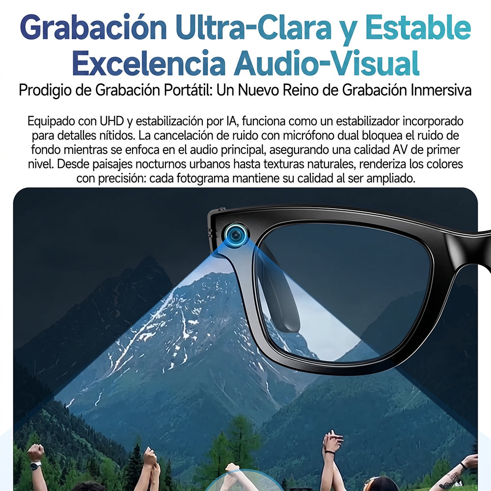 Claviblez Gafas Inteligentes con IA y Cámara Integrada
