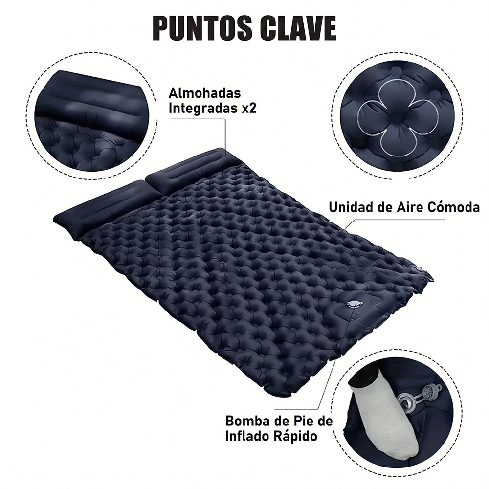 EspliHera Colchón Hinchable Doble de Camping para Parejas