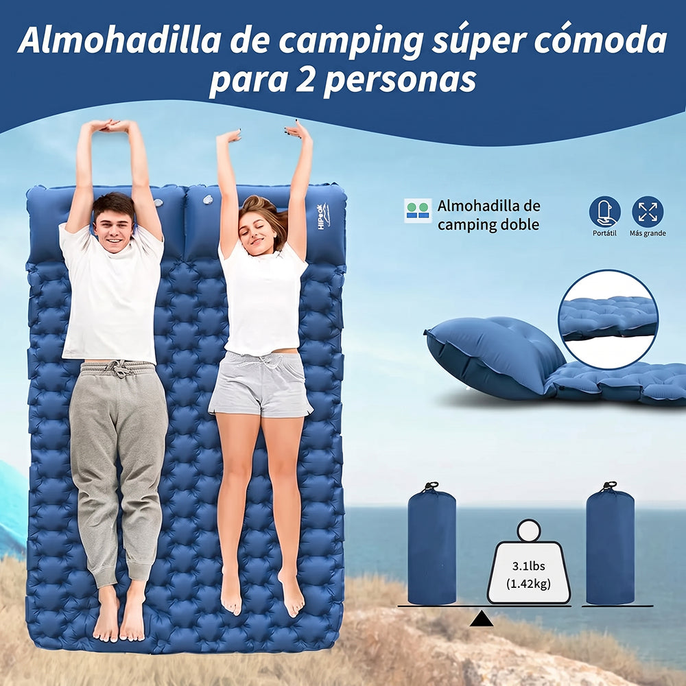 EspliHera Colchón Hinchable Doble de Camping para Parejas