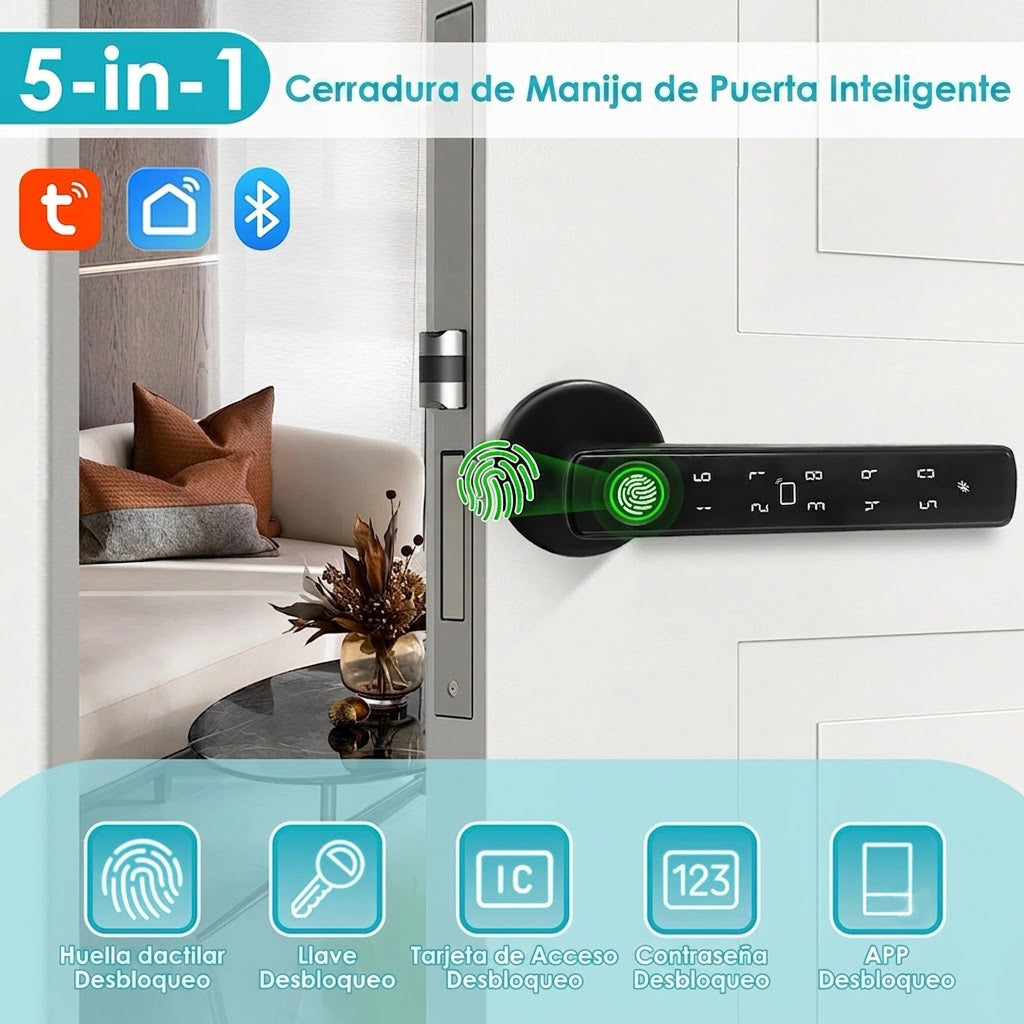Cerradura Inteligente Automática Estrotaño 5 en 1