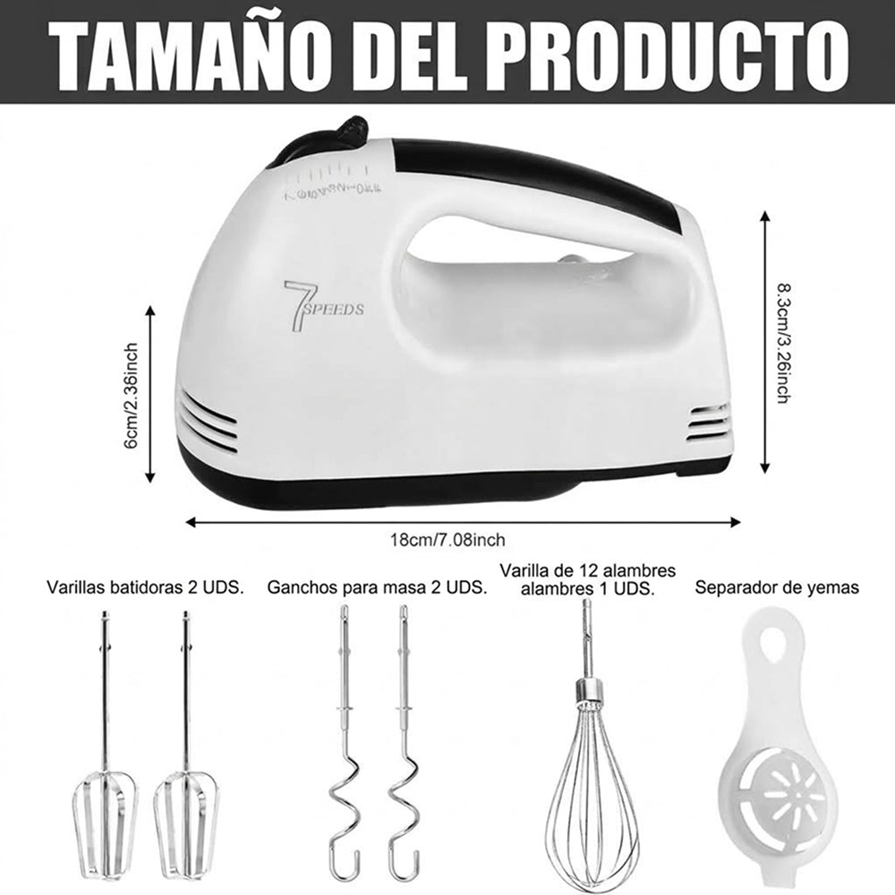 Batidora de Mano Eléctrica FilkMoss 7 Velocidades