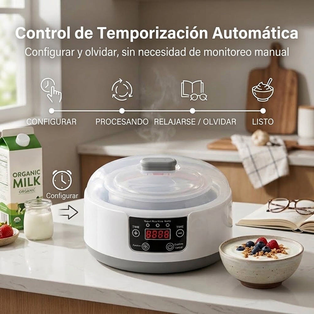 FresDaci Yogurtera y Fermentadora 3 en 1 Automática