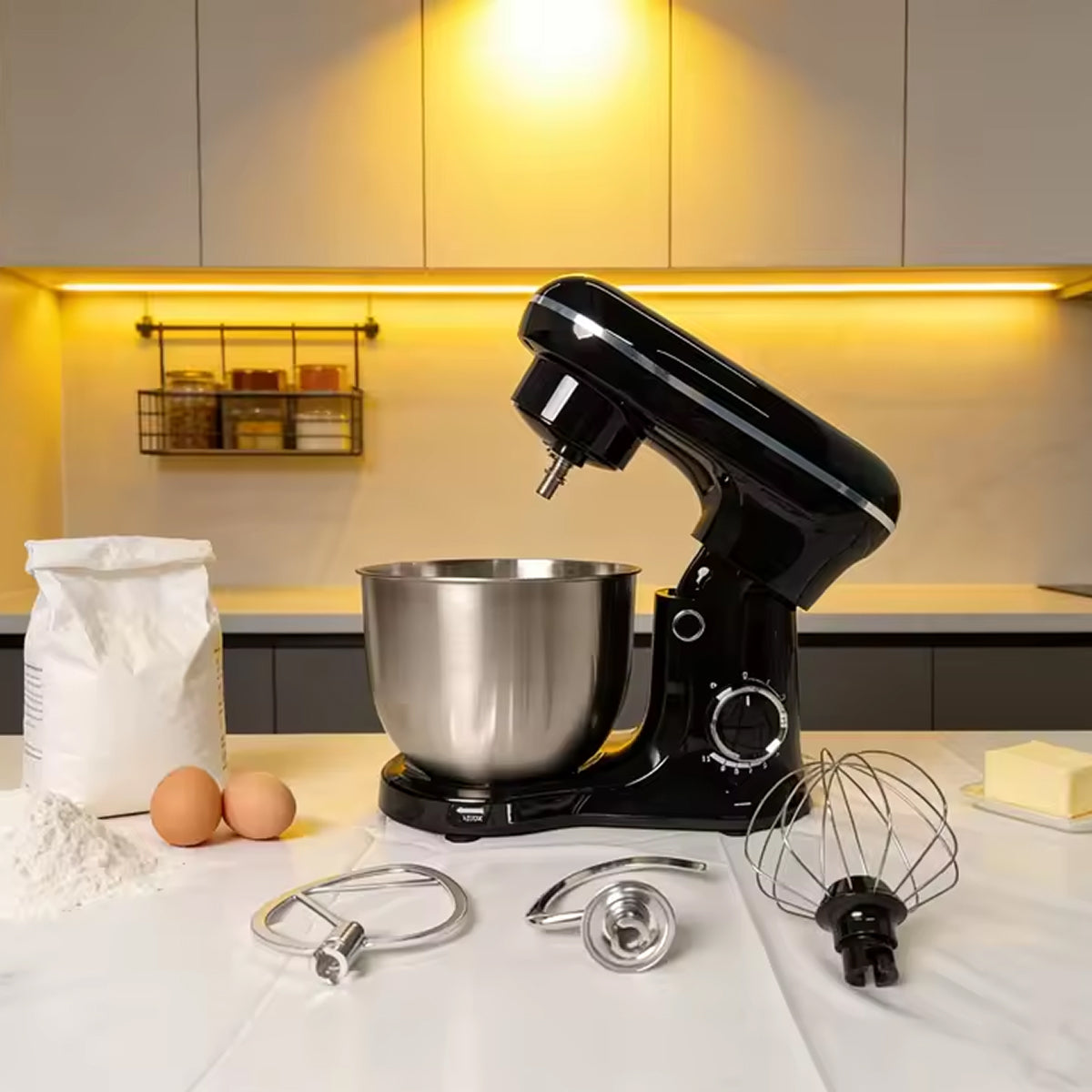 LoenVint Batidora Amasadora 1500W con Tazón de 6QT