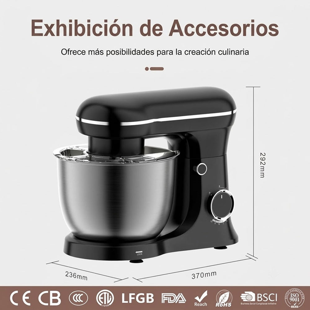 LoenVint Batidora Amasadora 1500W con Tazón de 6QT