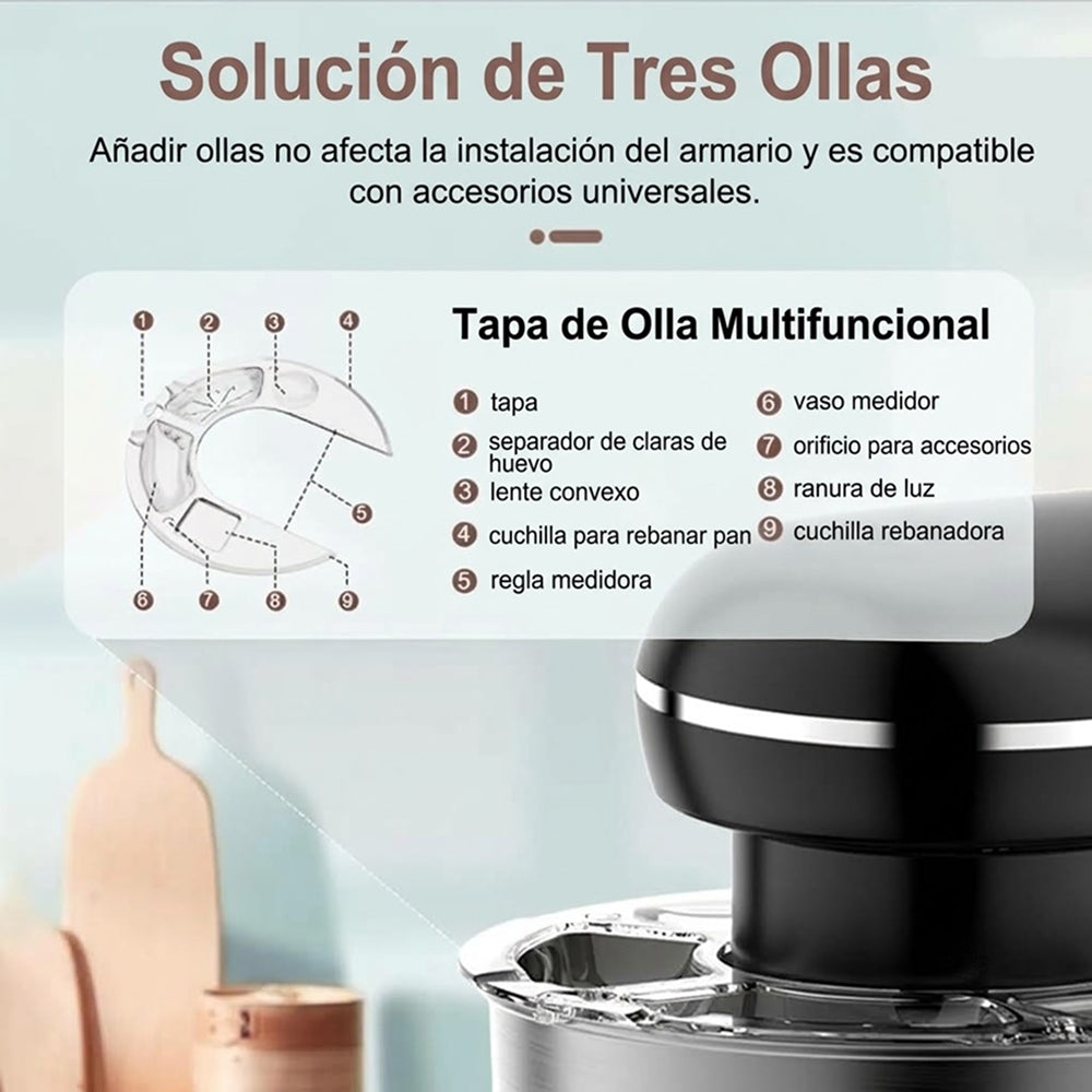 LoenVint Batidora Amasadora 1500W con Tazón de 6QT