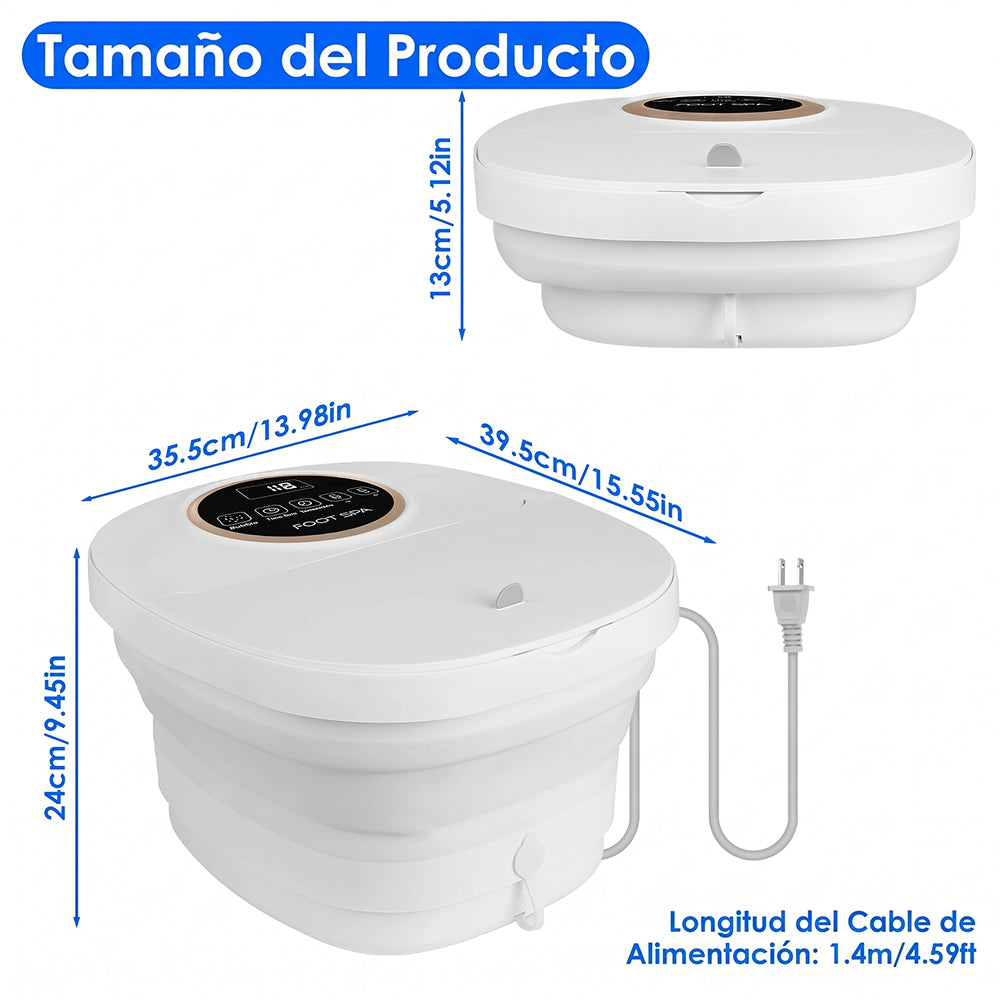 Bañera Hidromasaje para Pies Plegable con Calor PáTiento