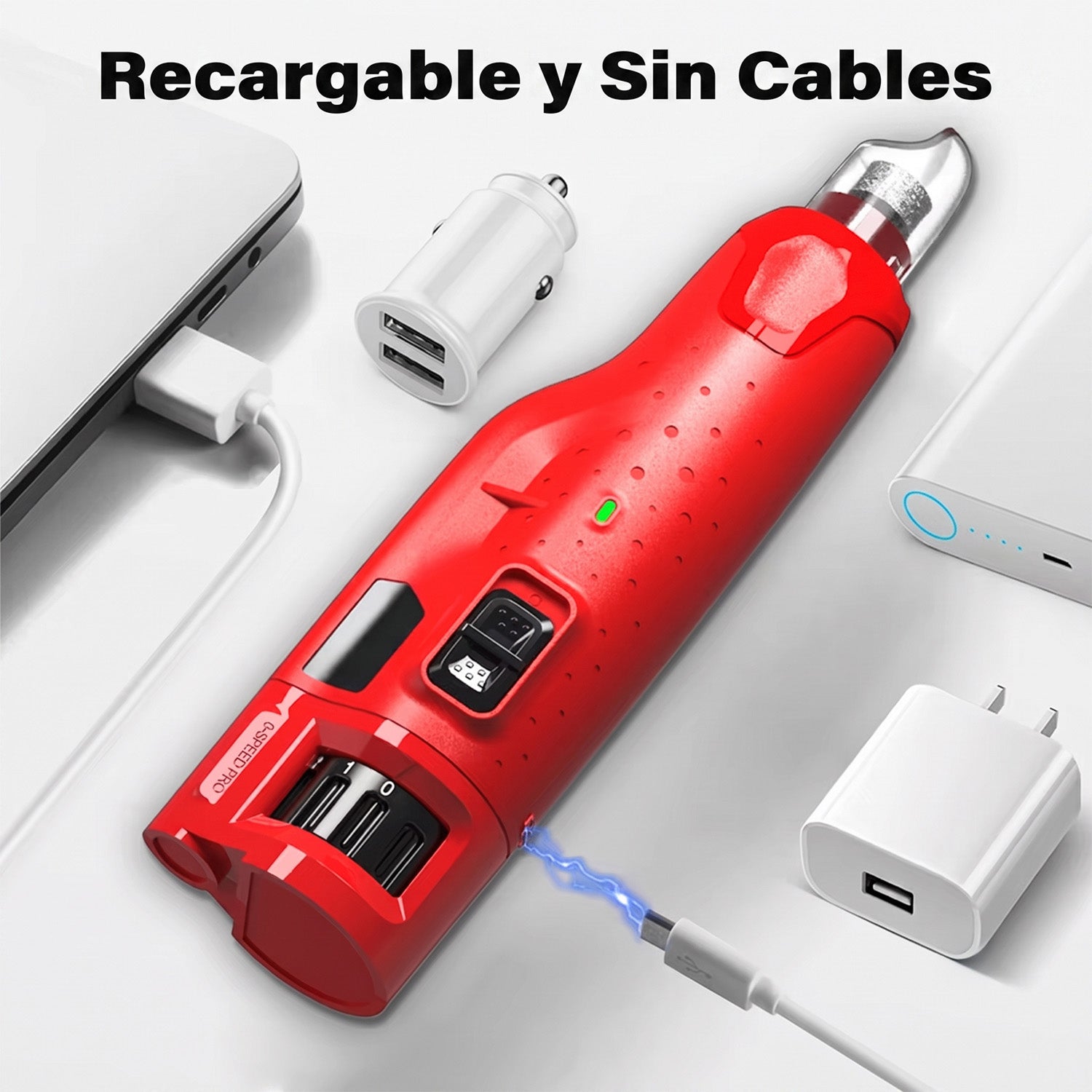 Pedosmía Cortauñas Eléctrico Silencioso con Luz LED para Perros