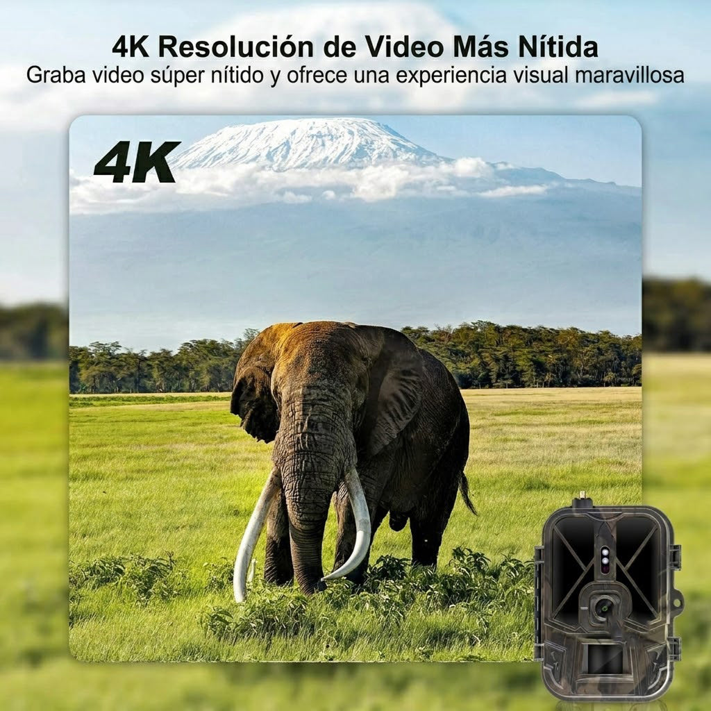 Cámara de Fototrampeo RoMarvía 4G Visión Nocturna 4K