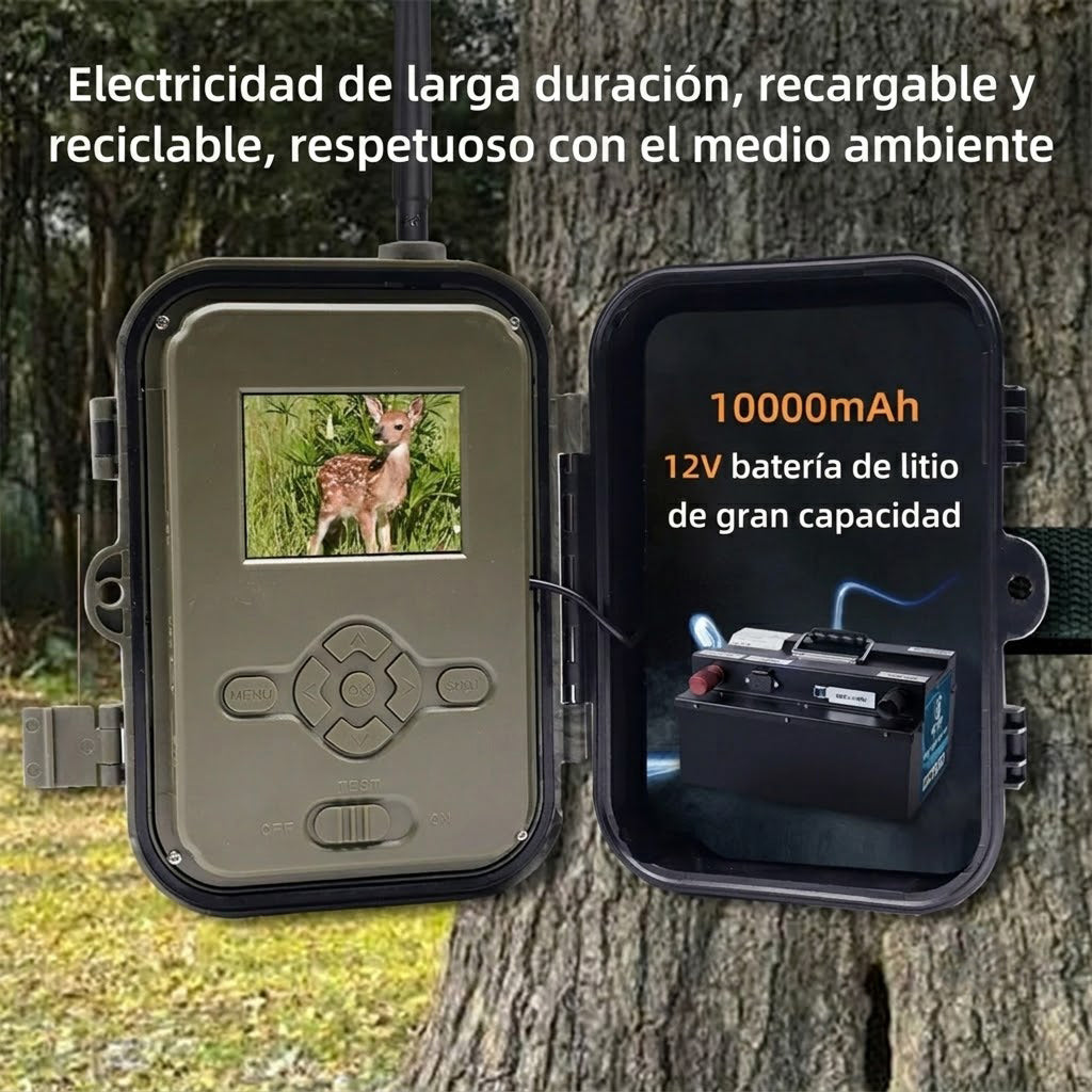 Cámara de Fototrampeo RoMarvía 4G Visión Nocturna 4K
