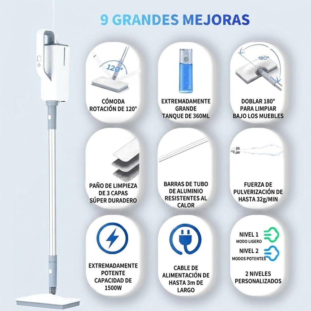Mopa a Vapor Yunroño | Limpieza y Desinfección Ecológica