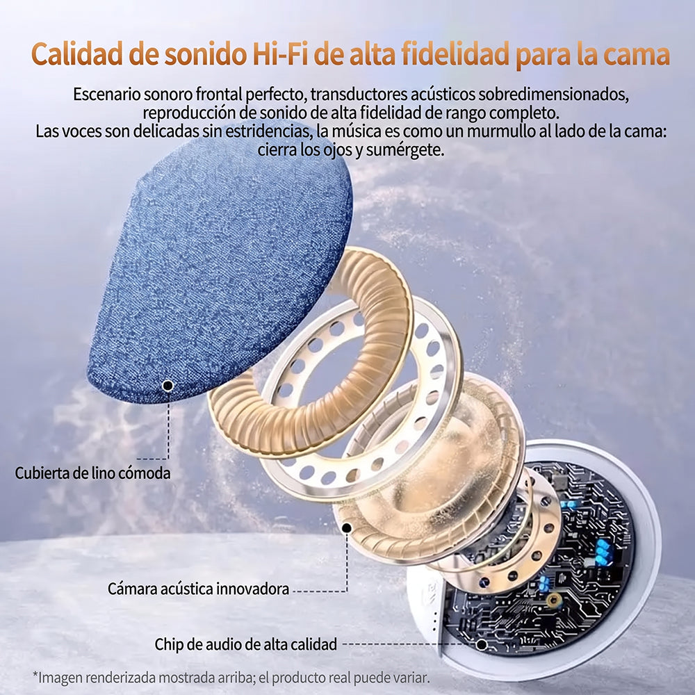 Zahoterí Altavoz para Almohada con Audio Harman y Ruido Blanco